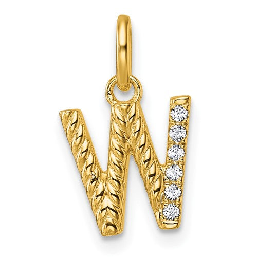 14k-twisted-05-ct-diamond-initial-w-charm-SolomonJeweler-Wichita-KS-CustomJewelry