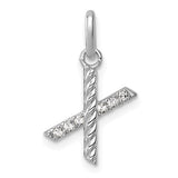 14k-white-gold-twisted-05-ct-diamond-initial-x-charm-SolomonJeweler-Wichita-KS-CustomJewelry