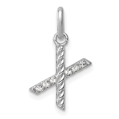 14k-white-gold-twisted-05-ct-diamond-initial-x-charm-SolomonJeweler-Wichita-KS-CustomJewelry