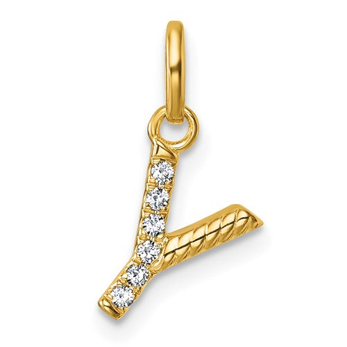 14k-twisted-05-ct-diamond-initial-y-charm-SolomonJeweler-Wichita-KS-CustomJewelry