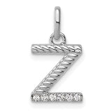 14k-white-gold-twisted-05-ct-diamond-initial-z-charm-SolomonJeweler-Wichita-KS-CustomJewelry