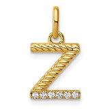 14k-twisted-05-ct-diamond-initial-z-charm-SolomonJeweler-Wichita-KS-CustomJewelry