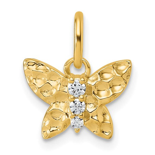 14k-polished-and-hammered-diamond-butterfly-pendant-SolomonJeweler-Wichita-KS-CustomJewelry