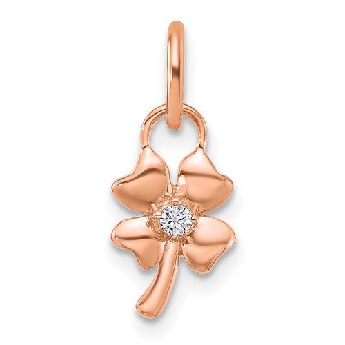 14k-rose-gold-polished-diamond-four-leaf-clover-charm-SolomonJeweler-Wichita-KS-CustomJewelry