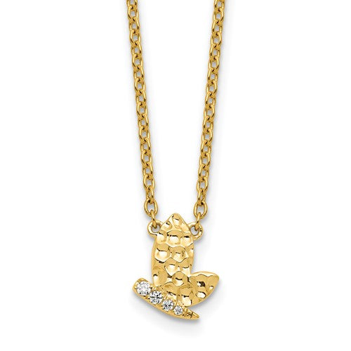 14k-polished-and-hammered-diamond-butterfly-necklace-SolomonJeweler-Wichita-KS-CustomJewelry