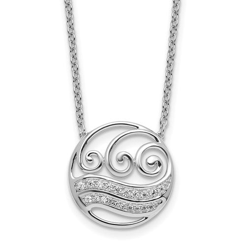 14k-white-gold-polished-diamond-circle-with-waves-necklace-SolomonJeweler-Wichita-KS-CustomJewelry