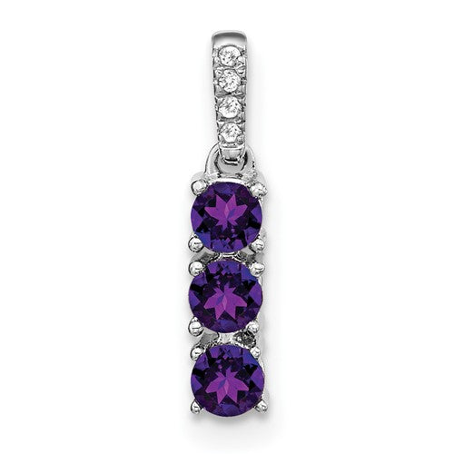 14k-white-gold-3-stone-amethyst-and-diamond-pendant-SolomonJeweler-Wichita-KS-CustomJewelry