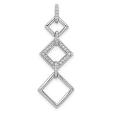 14k-white-gold-1-6ct-diamond-fancy-square-dangle-pendant-SolomonJeweler-Wichita-KS-CustomJewelry