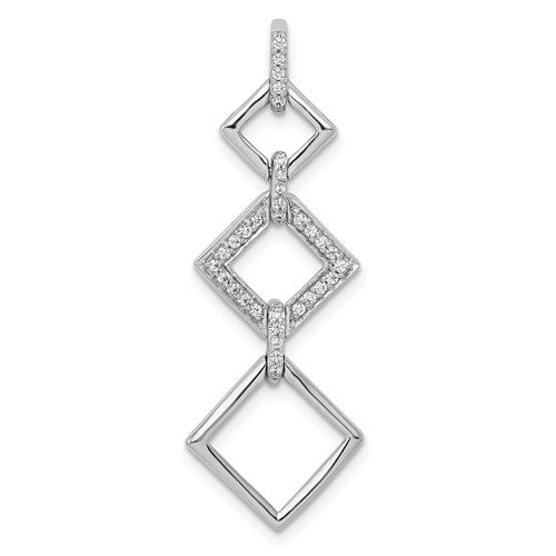 14k-white-gold-1-6ct-diamond-fancy-square-dangle-pendant-SolomonJeweler-Wichita-KS-CustomJewelry