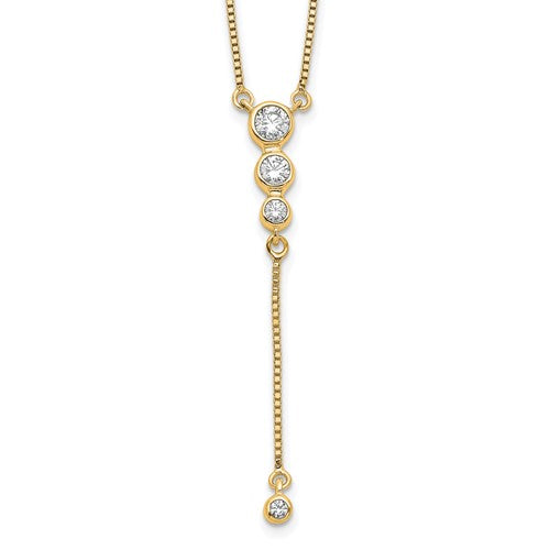 14k-diamond-3-stone-w-dangle-18-inch-necklace-SolomonJeweler-Wichita-KS-CustomJewelry