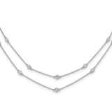 14k-white-gold-diamond-multi-station-double-strand-necklace-SolomonJeweler-Wichita-KS-CustomJewelry