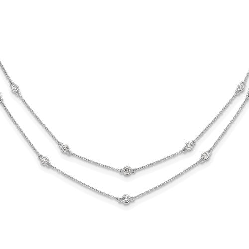14k-white-gold-diamond-multi-station-double-strand-necklace-SolomonJeweler-Wichita-KS-CustomJewelry