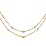 14k-diamond-multi-station-double-strand-necklace-SolomonJeweler-Wichita-KS-CustomJewelry