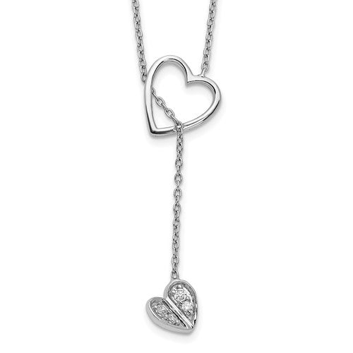 14k-white-gold-diamond-heart-w-dangle-18-inch-necklace-SolomonJeweler-Wichita-KS-CustomJewelry