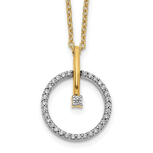 14k-two-tone-diamond-circle-18-inch-necklace-SolomonJeweler-Wichita-KS-CustomJewelry