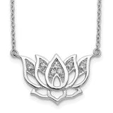 14k-white-gold-diamond-lotus-flower-18-inch-necklace-SolomonJeweler-Wichita-KS-CustomJewelry