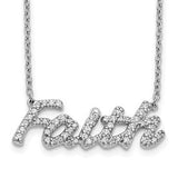 14k-white-gold-diamond-faith-18-inch-necklace-SolomonJeweler-Wichita-KS-CustomJewelry