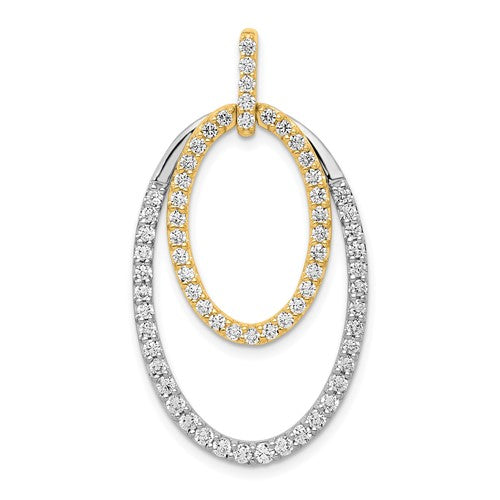 14k-two-tone-1ct-diamond-double-oval-pendant-SolomonJeweler-Wichita-KS-CustomJewelry