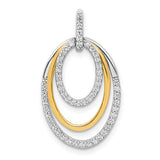 14k-two-tone-1-4ct-diamond-fancy-triple-oval-pendant-SolomonJeweler-Wichita-KS-CustomJewelry