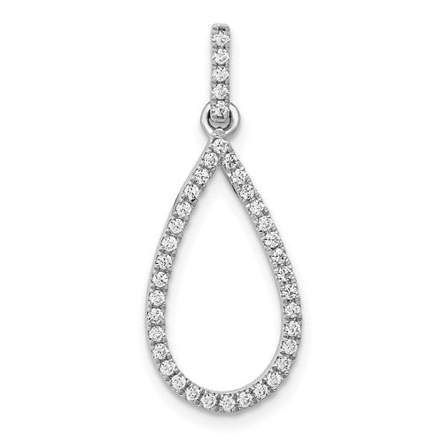 14k-white-gold-1-4ct-diamond-teardrop-pendant-SolomonJeweler-Wichita-KS-CustomJewelry
