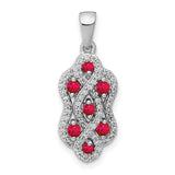 14k-white-gold-1-4ct-diamond-and-32-ruby-fancy-twist-pendant-SolomonJeweler-Wichita-KS-CustomJewelry