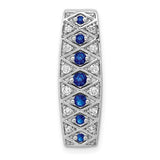 14k-white-gold-1-5ct-diamond-and-31-sapphire-fancy-chain-slide-SolomonJeweler-Wichita-KS-CustomJewelry