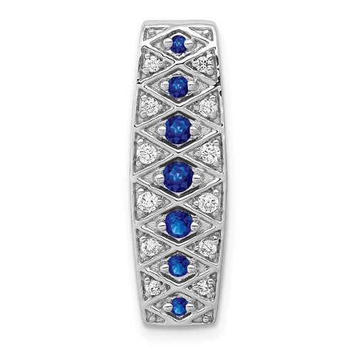 14k-white-gold-1-5ct-diamond-and-31-sapphire-fancy-chain-slide-SolomonJeweler-Wichita-KS-CustomJewelry