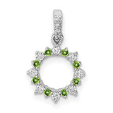 14k-white-gold-diamond-and-08-peridot-fancy-circle-pendant-SolomonJeweler-Wichita-KS-CustomJewelry