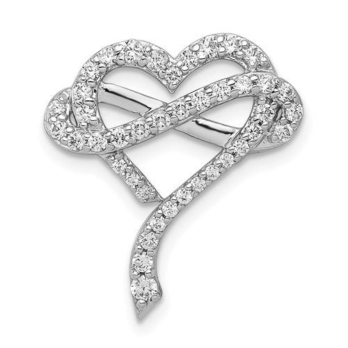 14k-white-gold-1-2ct-diamond-infinity-and-heart-chain-slide-SolomonJeweler-Wichita-KS-CustomJewelry