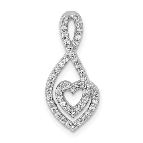 14k-white-gold-1-4ct-diamond-fancy-heart-infinity-chain-slide-SolomonJeweler-Wichita-KS-CustomJewelry