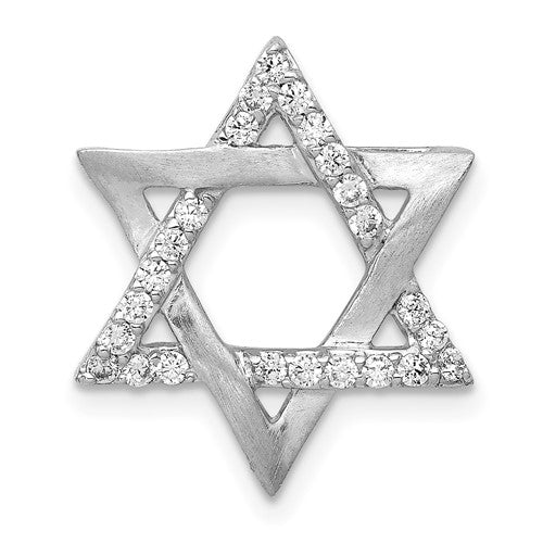 14k-white-gold-1-4ct-diamond-star-of-david-chain-slide-SolomonJeweler-Wichita-KS-CustomJewelry