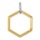 14k-two-tone-1-15ct-diamond-fancy-hexagon-pendant-SolomonJeweler-Wichita-KS-CustomJewelry