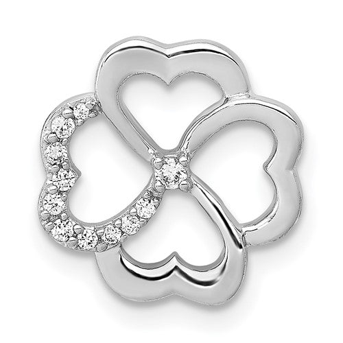 14k-white-gold-1-15ct-diamond-four-leaf-clover-chain-slide-SolomonJeweler-Wichita-KS-CustomJewelry