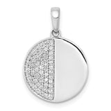 14k-white-gold-1-4ct-diamond-fancy-half-and-half-circle-pendant-SolomonJeweler-Wichita-KS-CustomJewelry