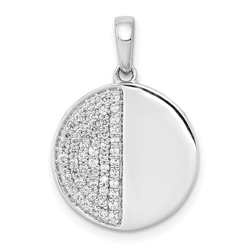 14k-white-gold-1-4ct-diamond-fancy-half-and-half-circle-pendant-SolomonJeweler-Wichita-KS-CustomJewelry