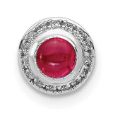 14k-white-gold-diamond-and-cabochon-38-ruby-halo-chain-slide-SolomonJeweler-Wichita-KS-CustomJewelry