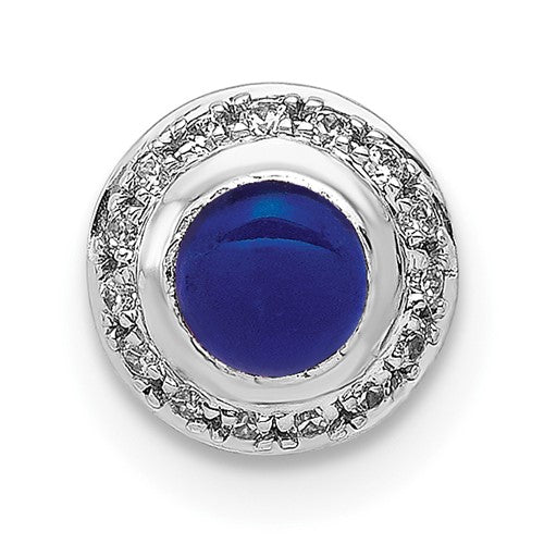 14k-white-gold-diamond-and-cabochon-47-sapphire-chain-slide-SolomonJeweler-Wichita-KS-CustomJewelry