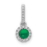 14k-white-gold-halo-diamond-and-cabochon-47-emerald-pendant-SolomonJeweler-Wichita-KS-CustomJewelry