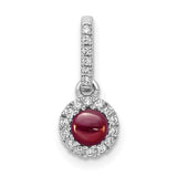 14k-white-gold-diamond-and-cabochon-47-garnet-pendant-SolomonJeweler-Wichita-KS-CustomJewelry