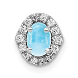 14k-white-gold-diamond-and-cabochon-73-blue-topaz-pendant-SolomonJeweler-Wichita-KS-CustomJewelry