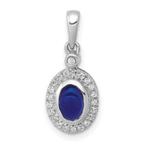 14k-white-gold-halo-diamond-and-cabochon-sapphire-pendant-SolomonJeweler-Wichita-KS-CustomJewelry