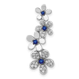 14k-white-gold-diamond-and-19-sapphire-4-flowers-pendant-SolomonJeweler-Wichita-KS-CustomJewelry