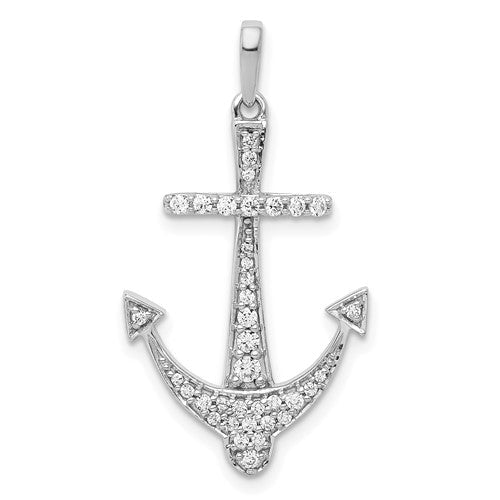 14k-white-gold-1-4ct-diamond-anchor-pendant-SolomonJeweler-Wichita-KS-CustomJewelry