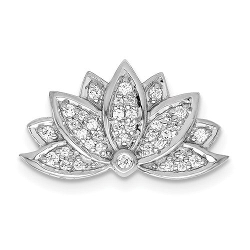 14k-white-gold-1-5ct-diamond-lotus-flower-chain-slide-SolomonJeweler-Wichita-KS-CustomJewelry