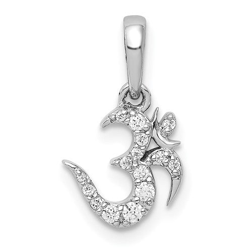 14k-white-gold-1-10ct-diamond-om-symbol-pendant-SolomonJeweler-Wichita-KS-CustomJewelry