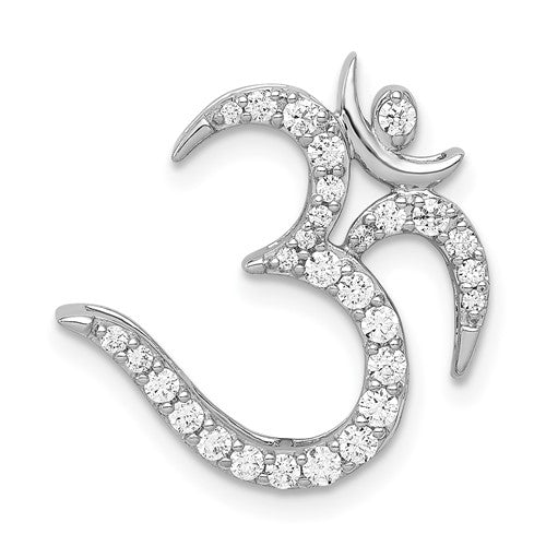14k-white-gold-3-8ct-diamond-om-symbol-chain-slide-SolomonJeweler-Wichita-KS-CustomJewelry
