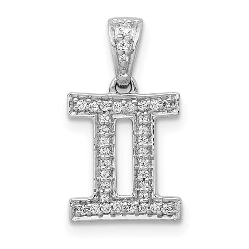 14k-white-gold-diamond-gemini-zodiac-pendant-SolomonJeweler-Wichita-KS-CustomJewelry
