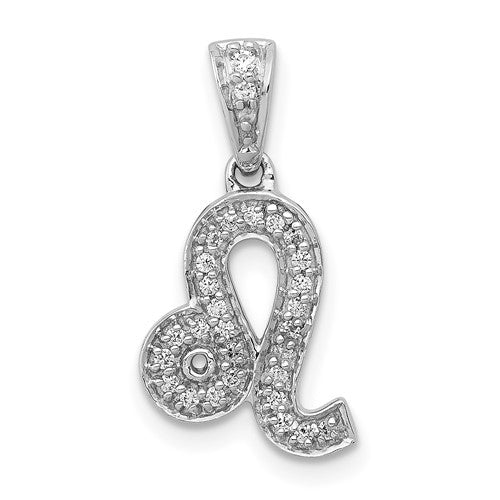 14k-white-gold-diamond-leo-zodiac-pendant-SolomonJeweler-Wichita-KS-CustomJewelry