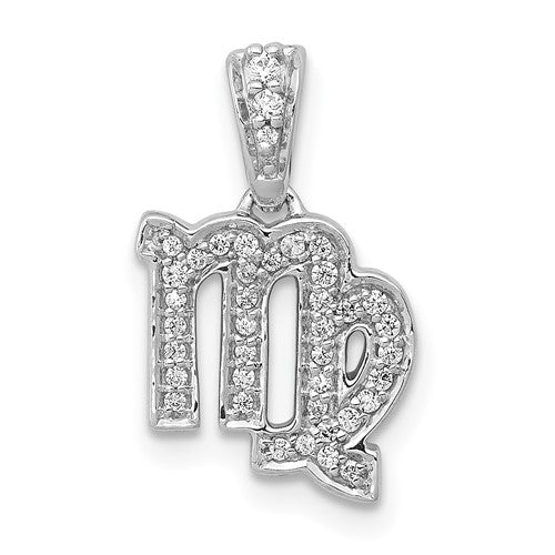 14k-white-gold-diamond-virgo-zodiac-pendant-SolomonJeweler-Wichita-KS-CustomJewelry