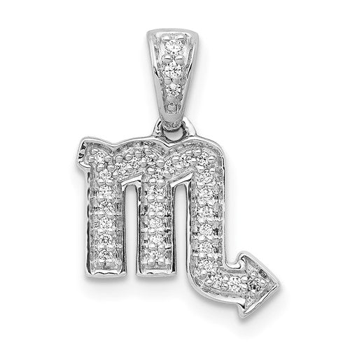 14k-white-gold-diamond-scorpio-zodiac-pendant-SolomonJeweler-Wichita-KS-CustomJewelry